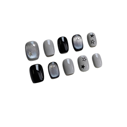 Dekoratives Press-On-Nagelkunst-Set mit Sternmotiv