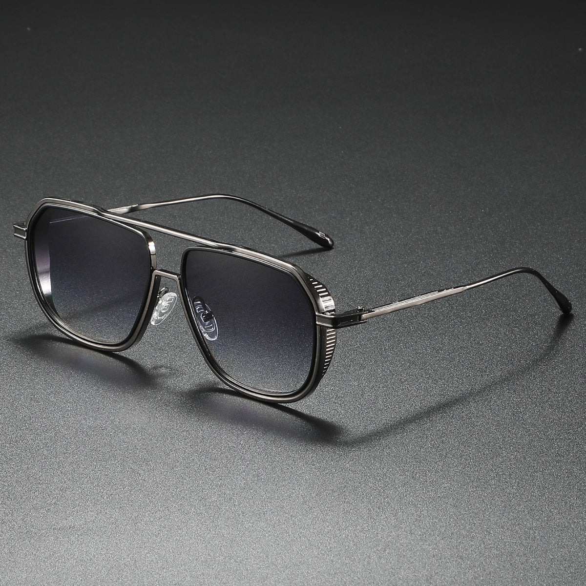 Damen Elegante Sonnenbrille mit kantigem Metallrahmen Brehn