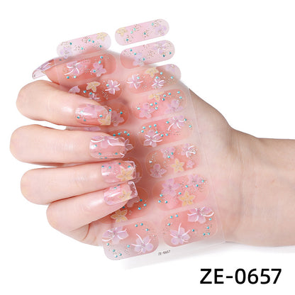 Florale Nagelkunst Aufkleber
