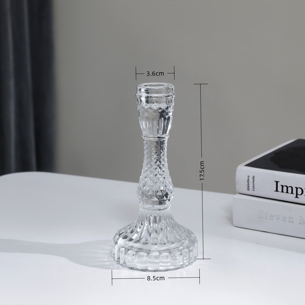 Hochgepresster Glas-Dekor-Kerzenständer Brehn