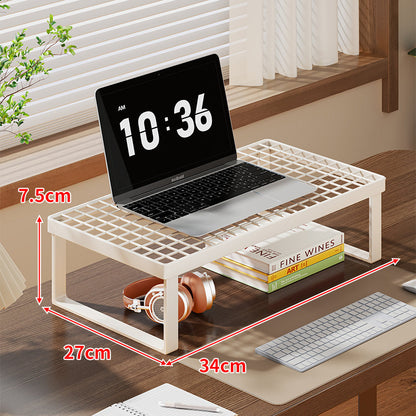 Grid-Top Desktop Laptop und Monitor Riser Regal mit erhöhtem offenem Unterlagerung