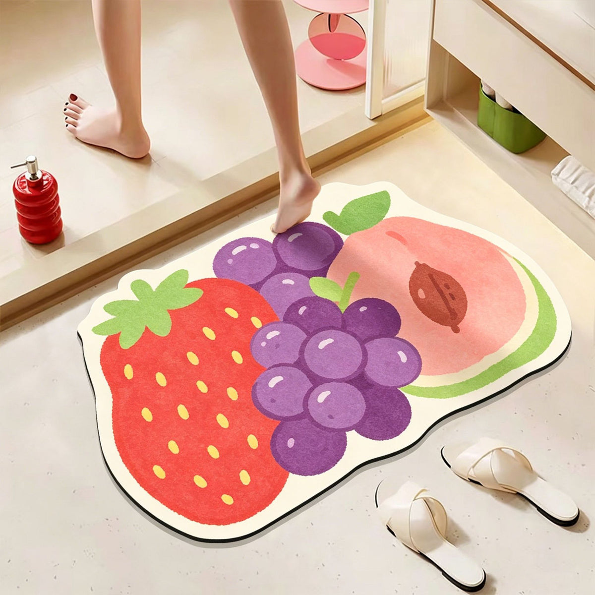 Verspielt Apfel-förmige Badmatte