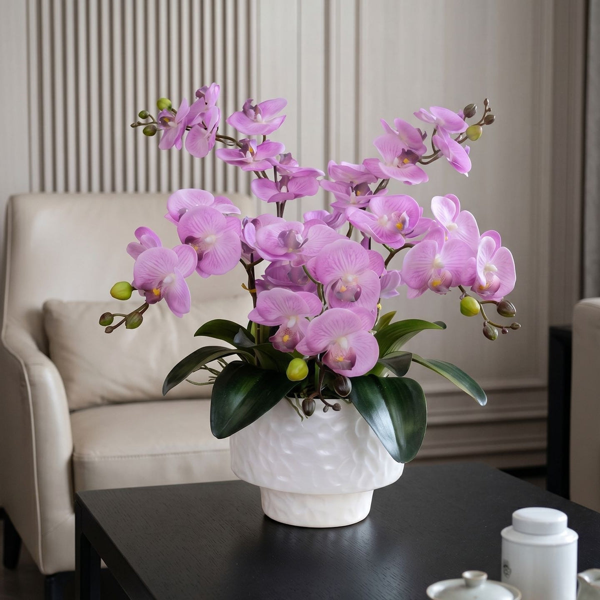Lebensechte Orchideen-Blumenmittelstück