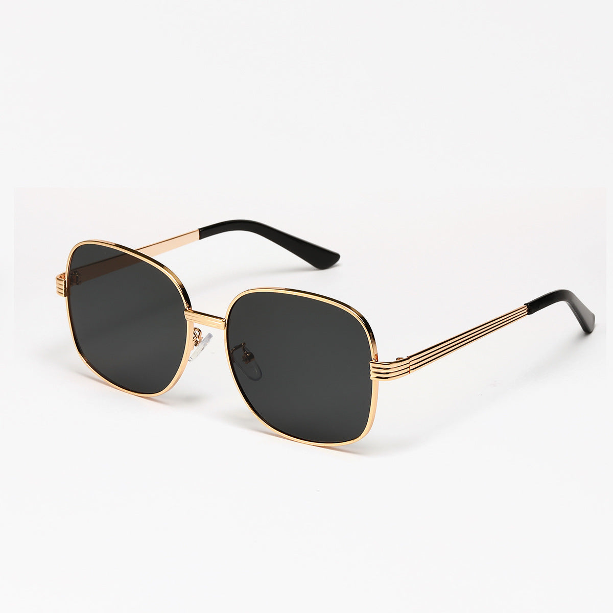 Damen modische kantige Sonnenbrille mit luxuriösem goldenen Rahmen Brehn