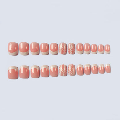 Elegantes French Tip Nageldesign-Kit