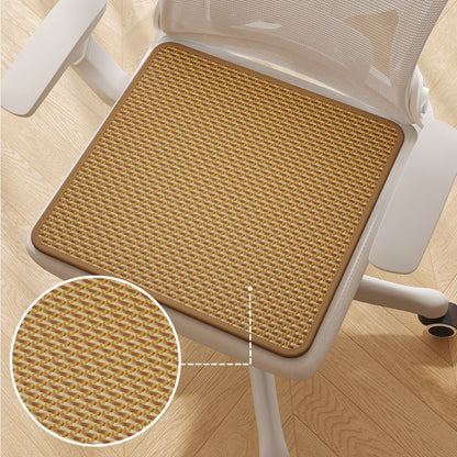 Breathable Woven Rattan-Style Office Chair Seat Cushion Pad