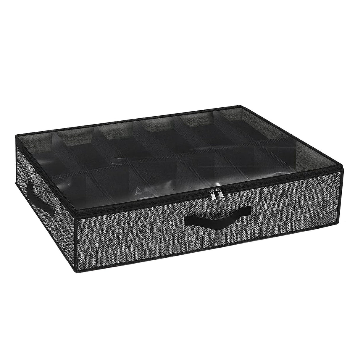 Unter-Bett Aufbewahrungsorganizerbox mit klarem Deckel