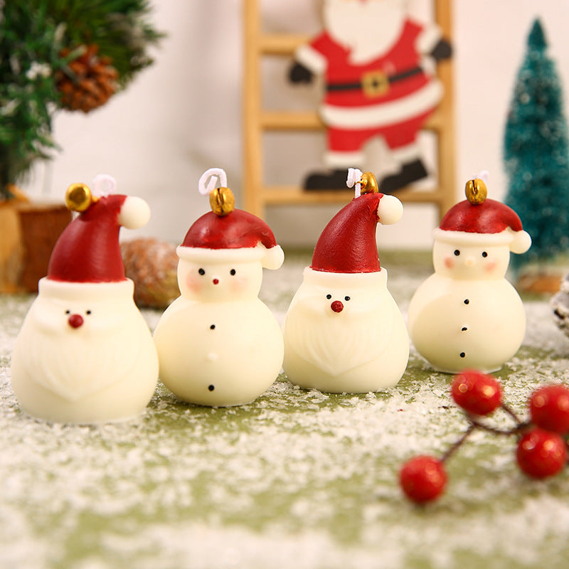 Mini Handgegossene Santa Figurine Dekorative Wachskerze
