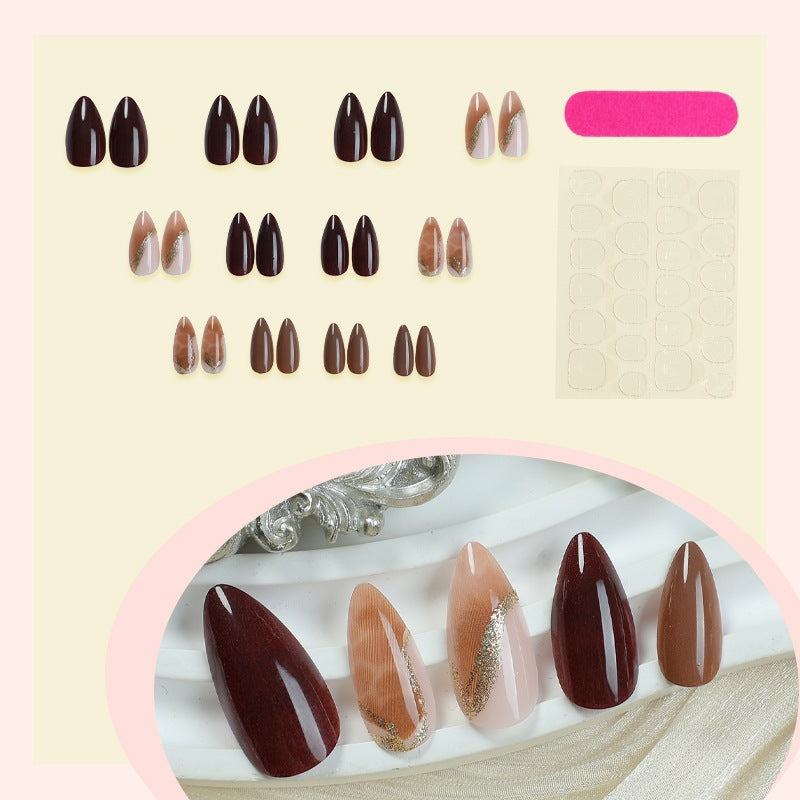 Kunstnagelset mit elegantem, glitzerndem Design Brehn