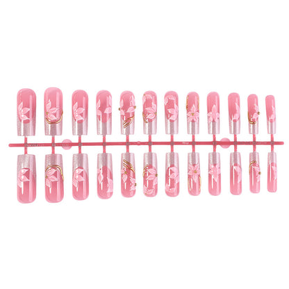 Florales dekoratives Press-On-Nagelset Brehn
