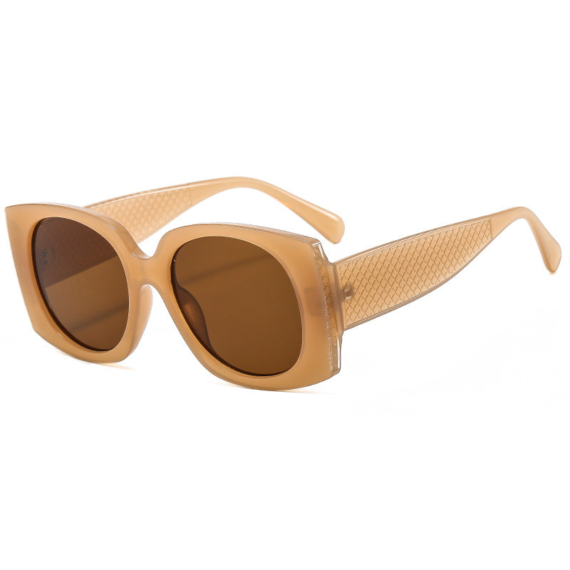Damen Modische oversized Sonnenbrille mit strukturiertem Rahmen Brehn