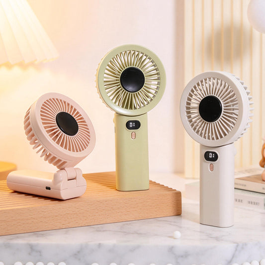 Damen Tragbarer USB Handventilator mit digitaler Geschwindigkeitsanzeige Brehn