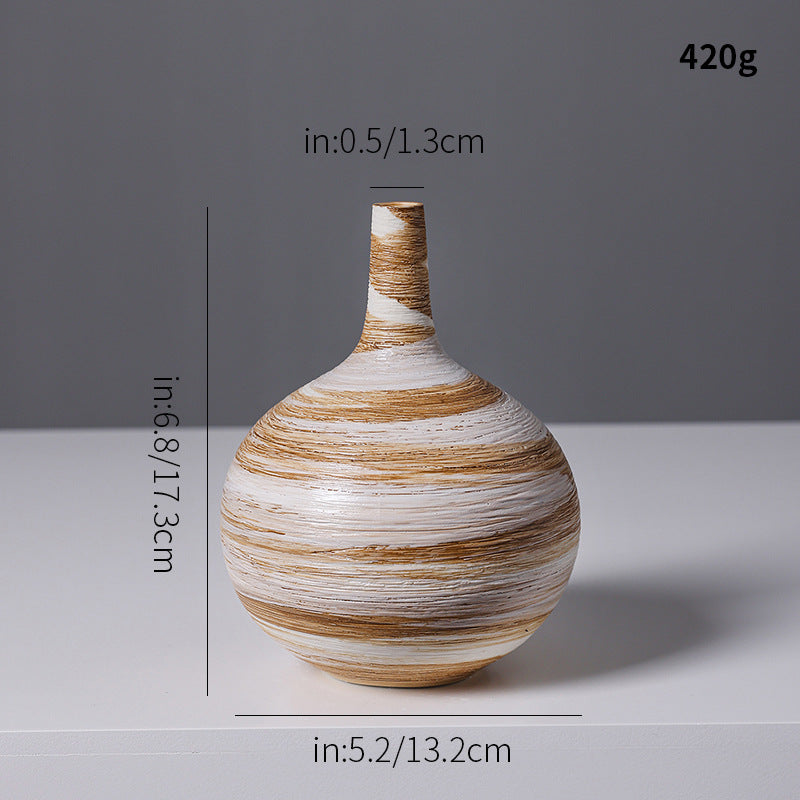 Künstlerische Spiraldesign Keramikvase Brehn