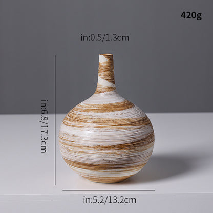 Künstlerische Spiraldesign Keramikvase Brehn