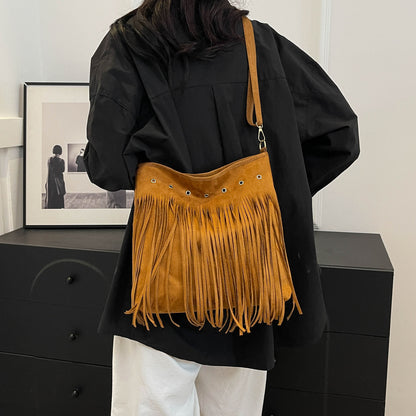 Lederfransen Schultertasche