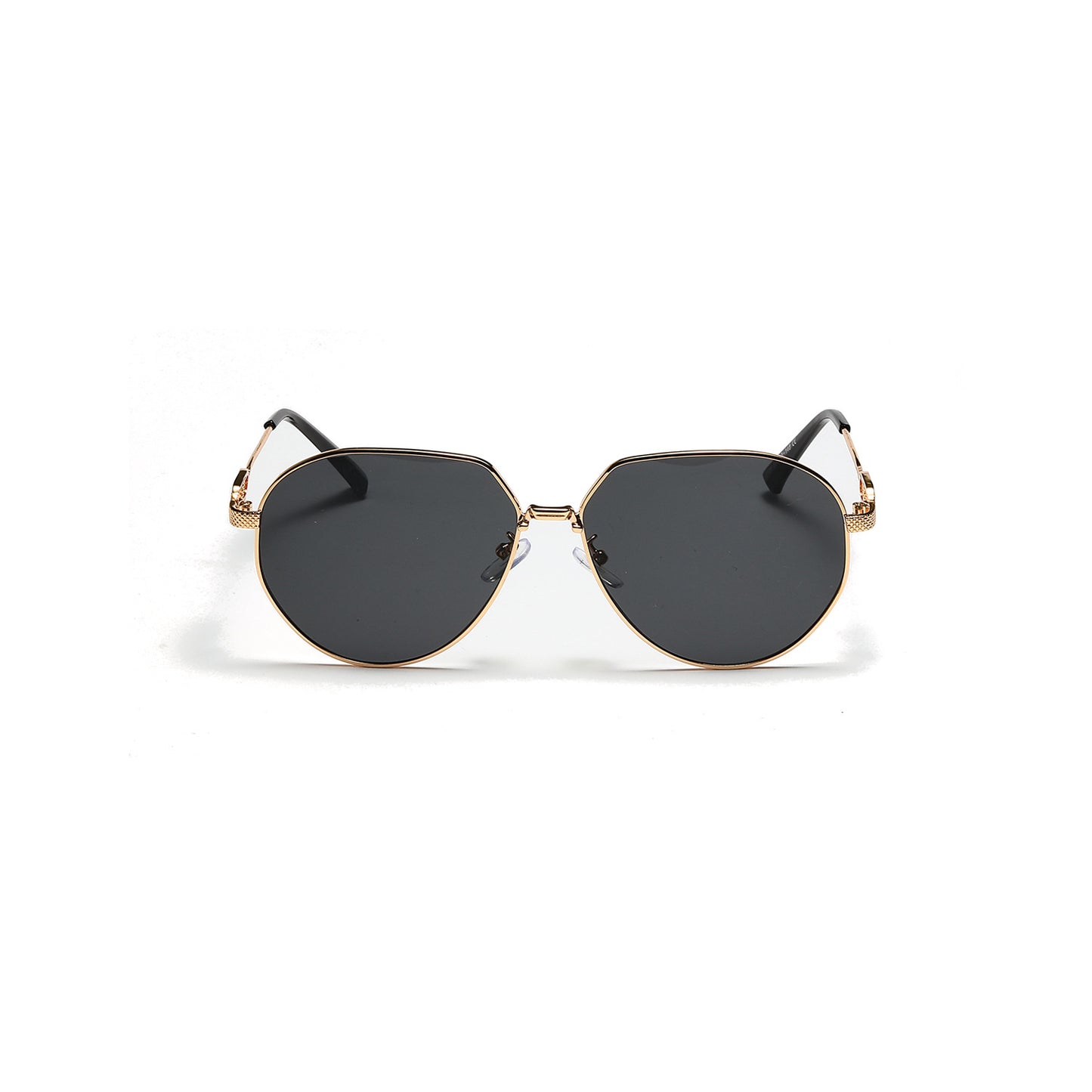 Damen stilvolle ovale Sonnenbrille mit modischem Metallrahmen Brehn