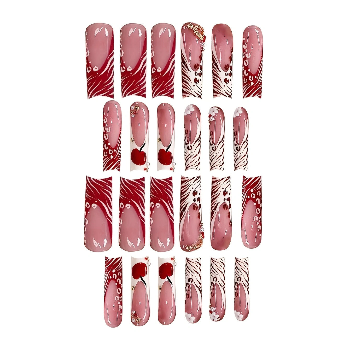 Dekorativer Press-On Nagelset Brehn