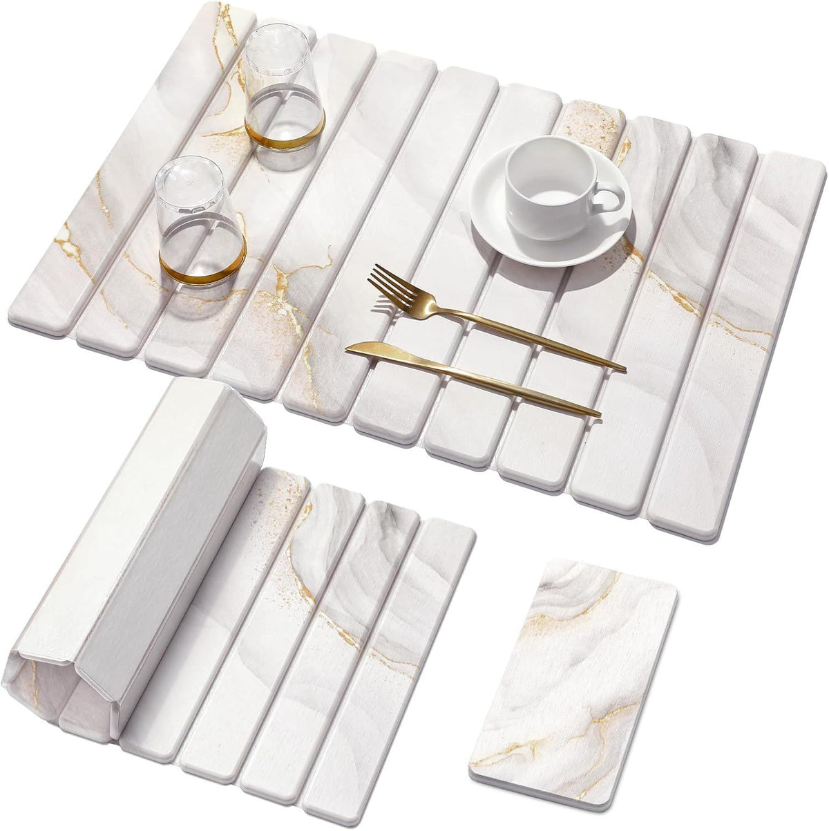 Elegante Marmor Design Küchenplatzsets