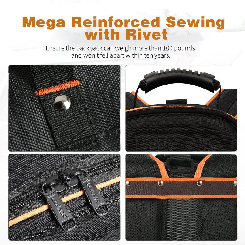 Multi-Funktionswerkzeug-Rucksack mit integriertem Organizer Brehn