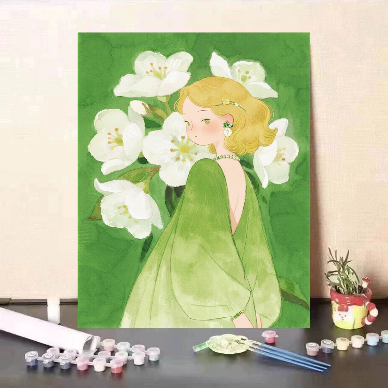 Florales DIY Ausmal-Set nach Zahlen Brehn