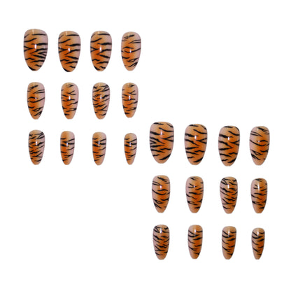 Kreatives Tigerdruck Nagelkunst-Set
