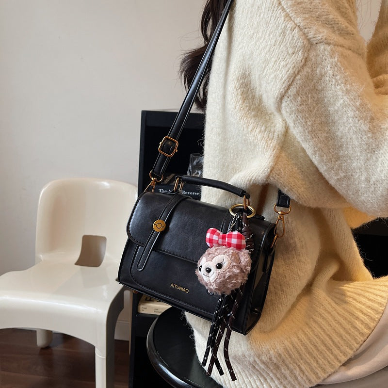 Kompakte Lederhandtasche Brehn