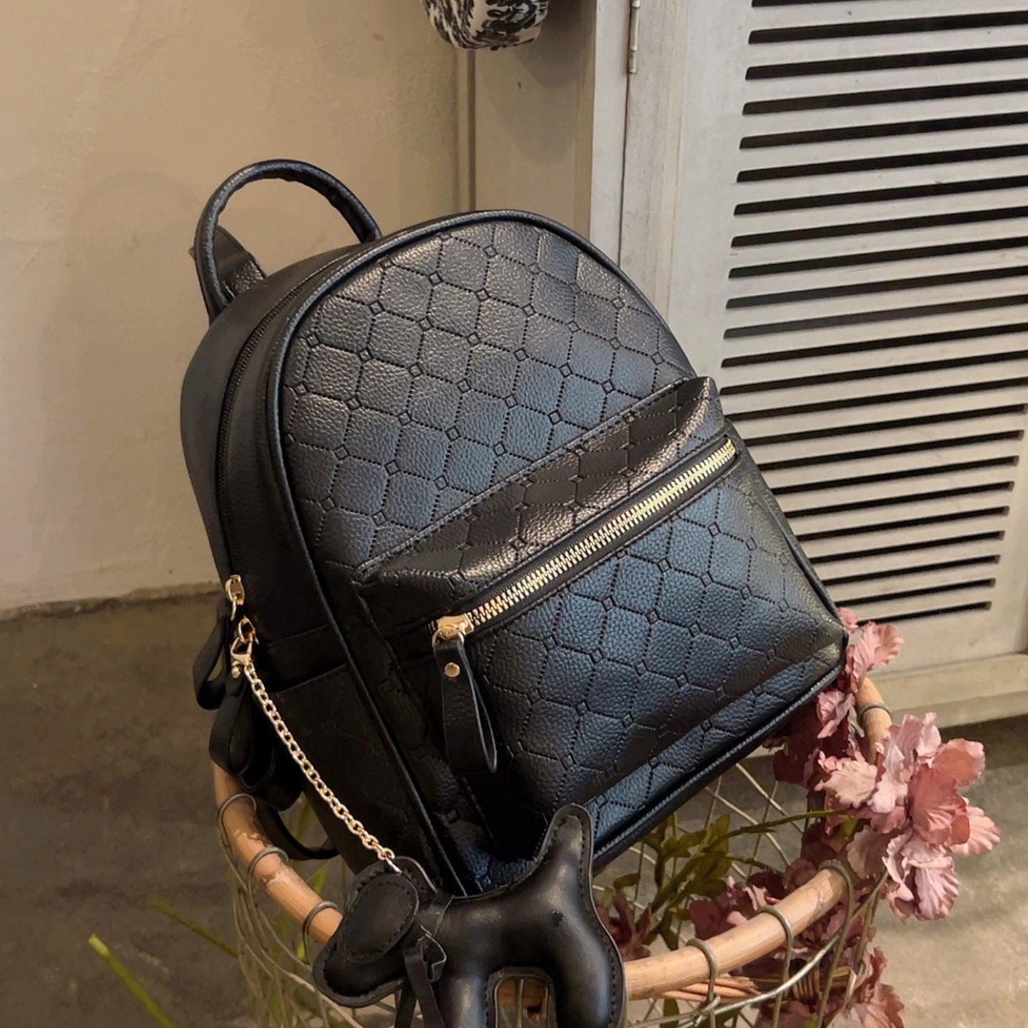 Stylische Strukturierte Mini-Rucksack Brehn