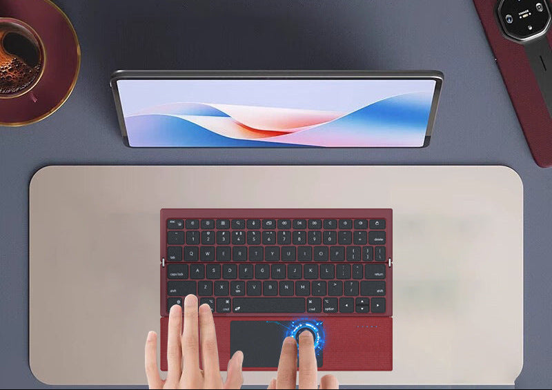 Kompakte kabellose Tastatur mit Touchpad Brehn