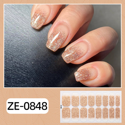 Glitzer Ombre Nagel Wraps