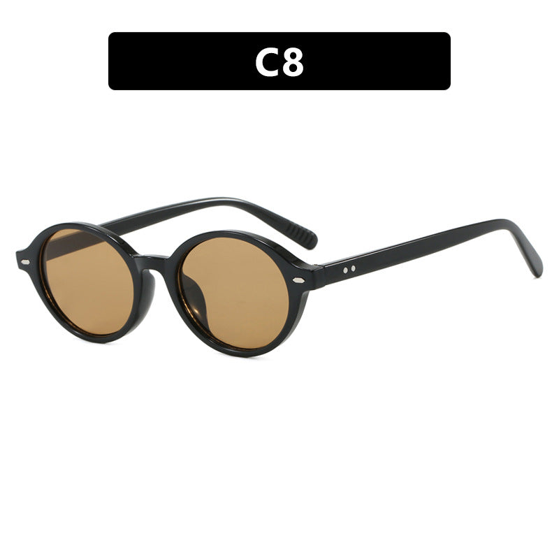 Damen runde Sonnenbrille mit modernem Design und polarisierten Gläsern Brehn