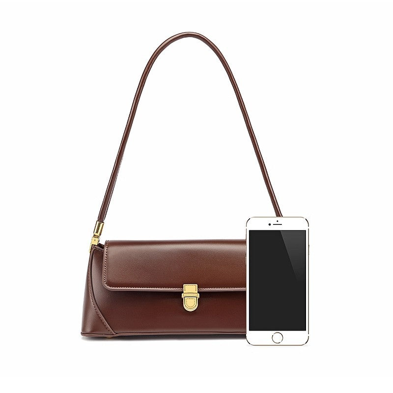 Strukturierte Lederhandtasche Brehn