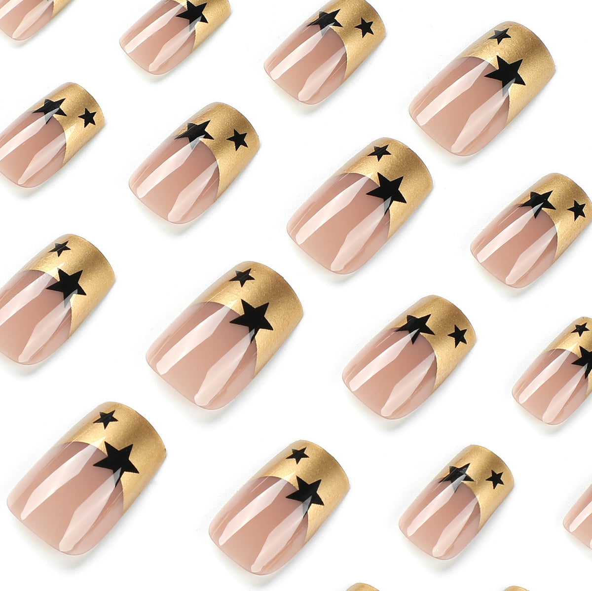 Kunstvolle Nagelgestaltung mit Sternenakzenten Brehn