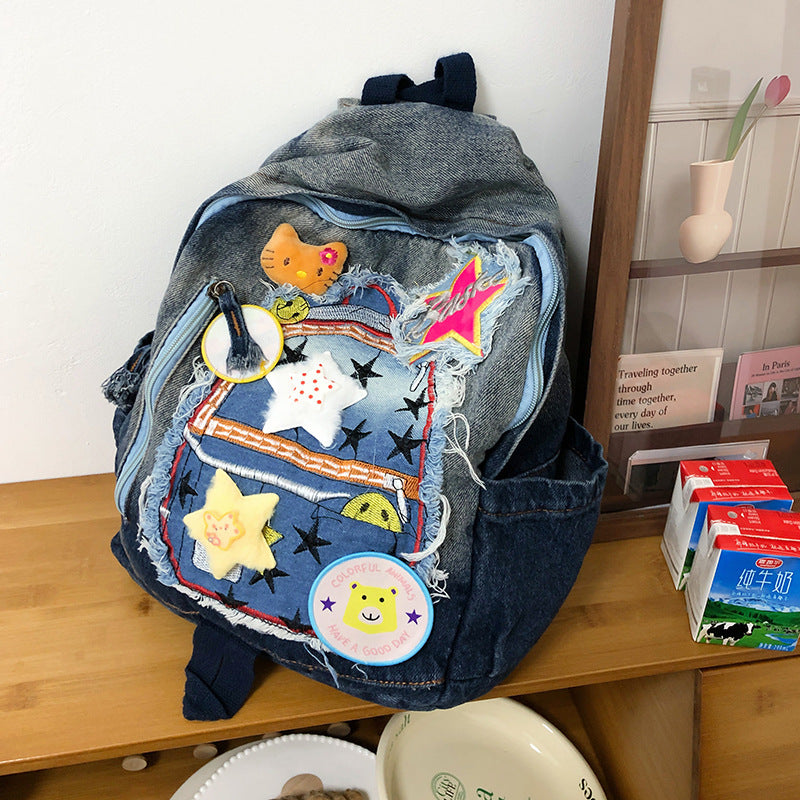 Stylischer Denim-Rucksack