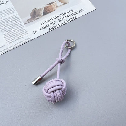 Stylischer Knotenleder-Schlüsselanhänger Brehn