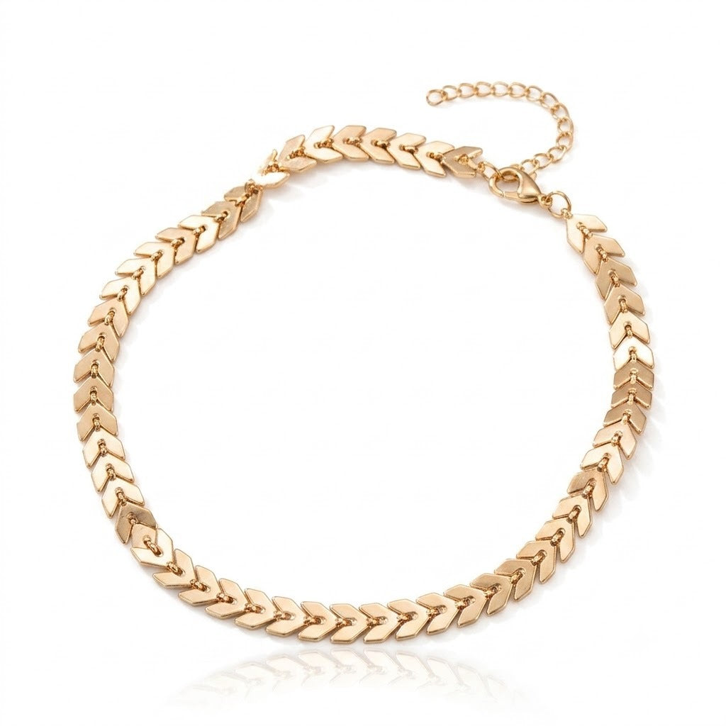 Elegante goldene Kettenhalskette Brehn