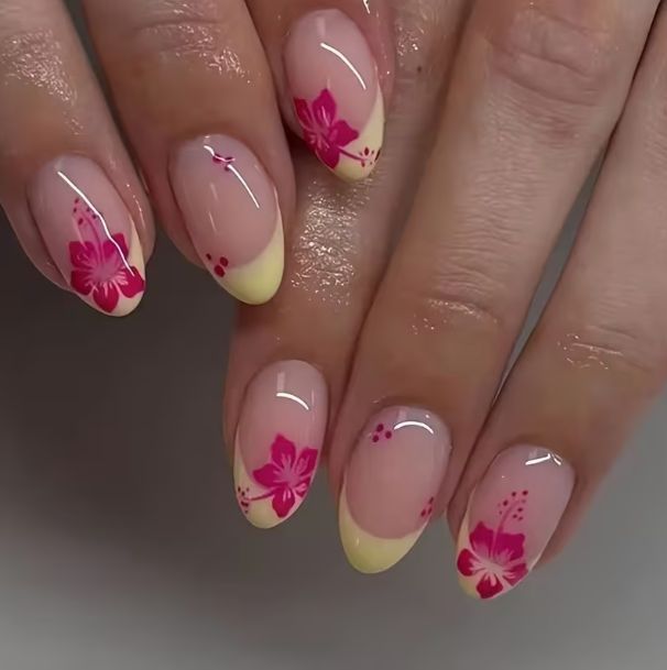 Tropisches Floral-Nagelkunst Brehn