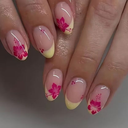 Tropisches Floral-Nagelkunst Brehn