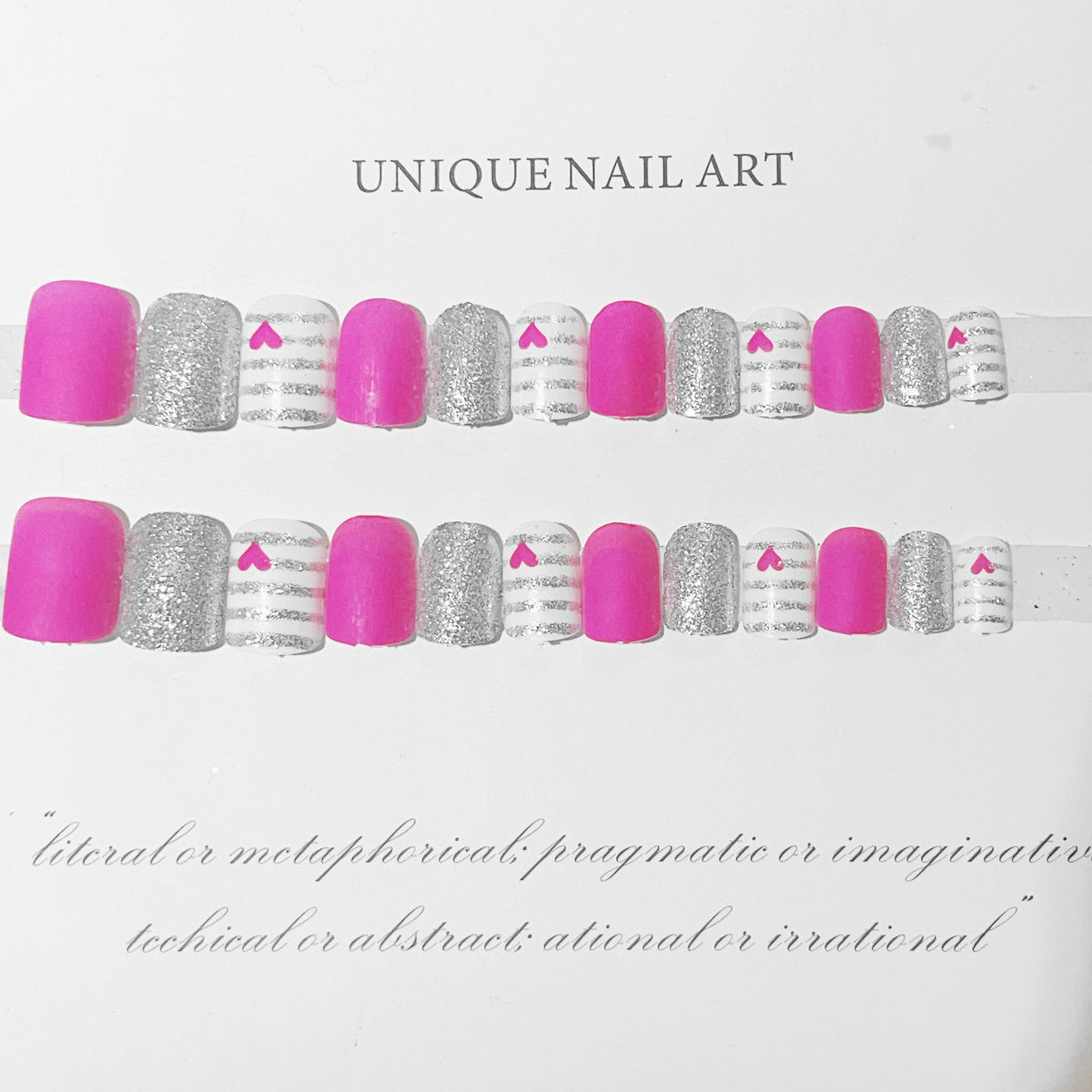 Herz-Themen Press-On Nagelkunst Set