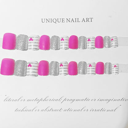 Herz-Themen Press-On Nagelkunst Set