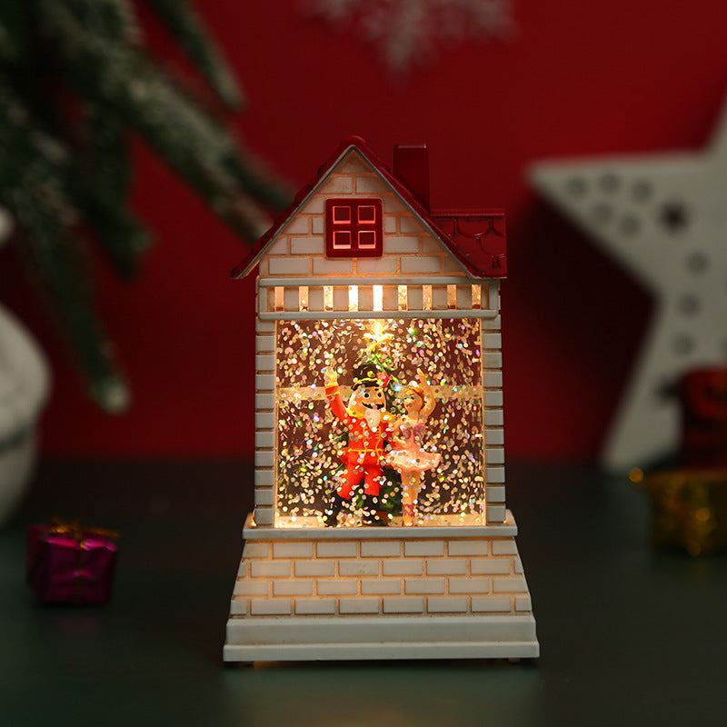 Beleuchtetes Weihnachtsdorf mit beweglichen Figuren Brehn