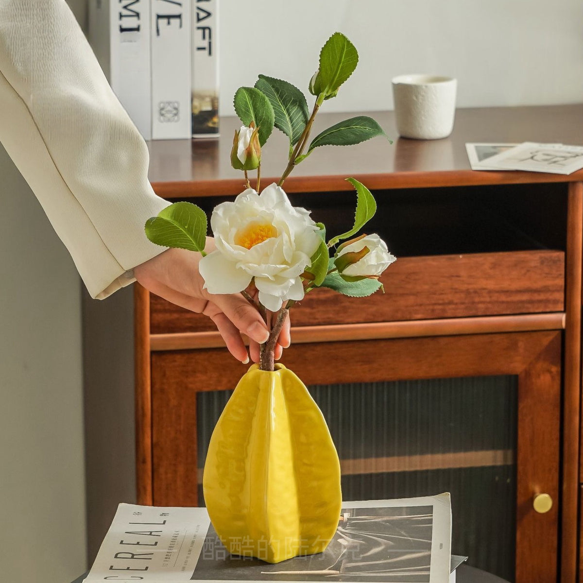 Elegante dekorative Blumenvase