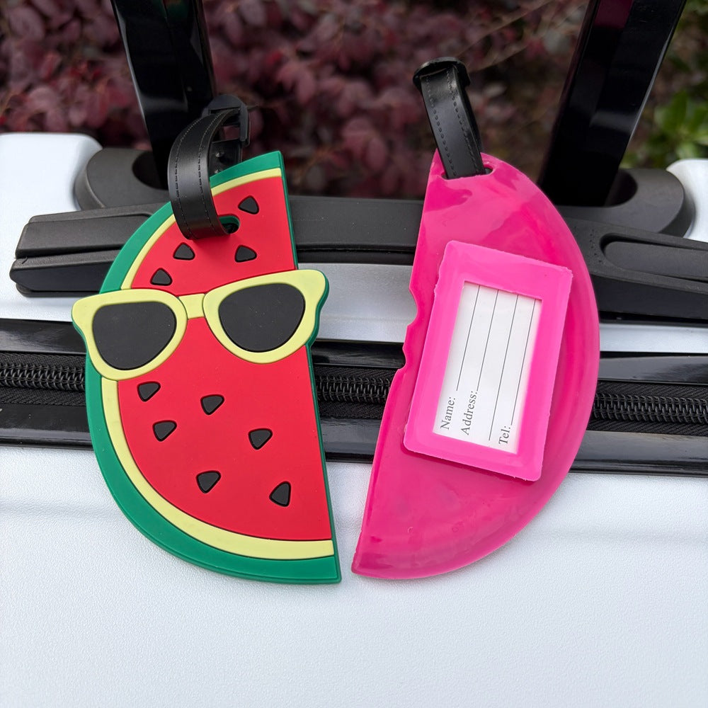 Verspieltes Wassermelonen-Gepäcketikett Brehn