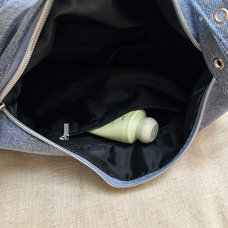 Modische Denim Schultertasche