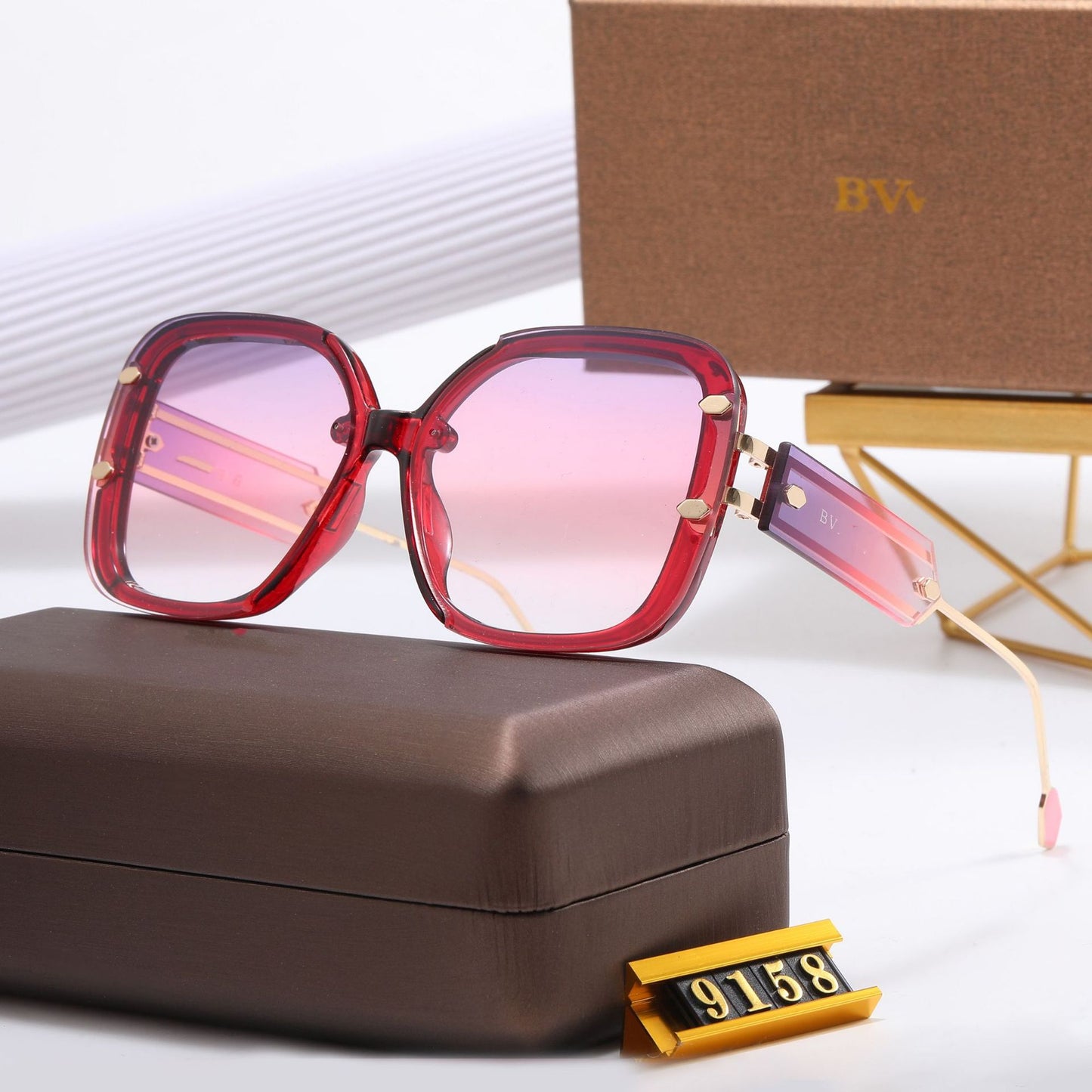 Damen Designer-Sonnenbrille mit extravagantem Rahmen Brehn