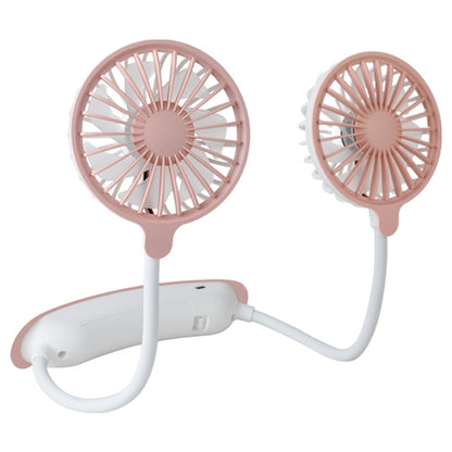 Unisex nan tragbarer Doppel-Nackenventilator mit leisem Motor, verstellbaren Lüfterköpfen und wiederaufladbarem Akku Brehn