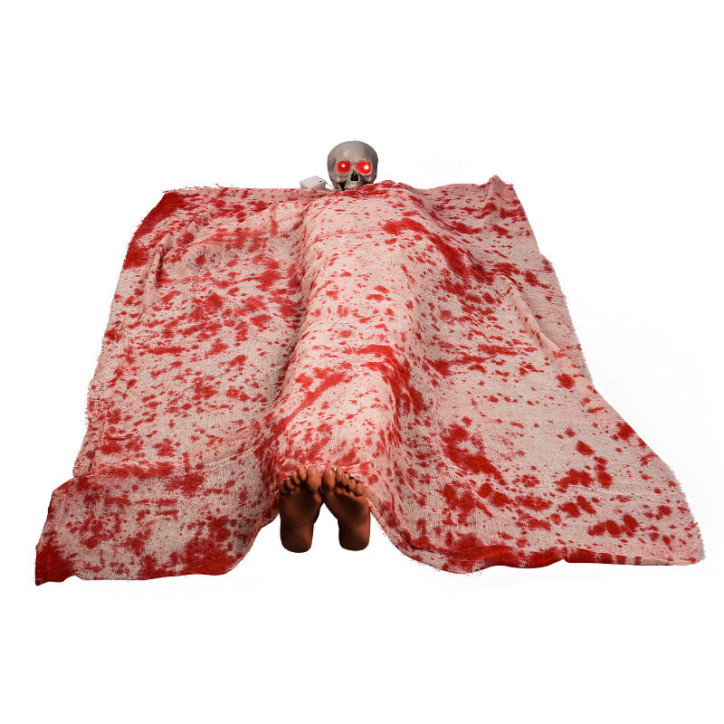 Spooky blutverschmierter Leichensack Dekoration Brehn