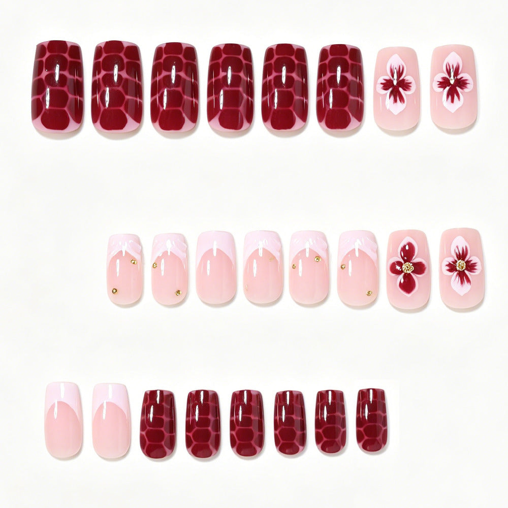 Elegante Blumen Acryl Nagelkunst Tipps Brehn