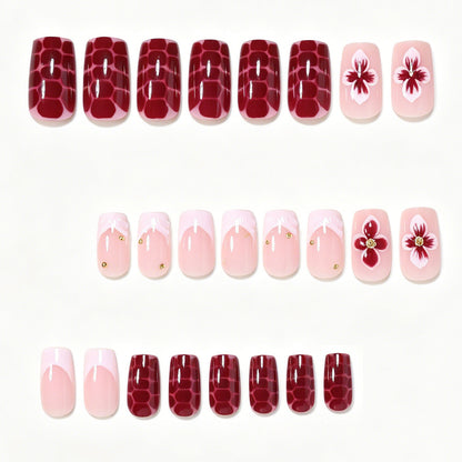Elegante Blumen Acryl Nagelkunst Tipps Brehn