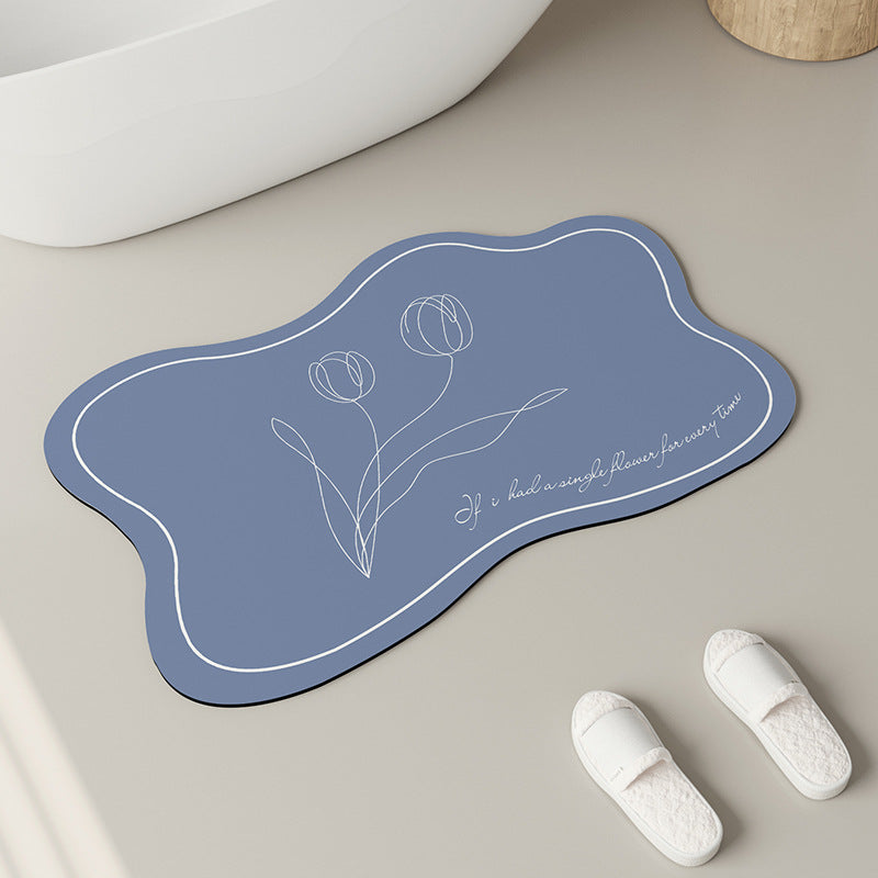 Elegante florale Design Badmatte Brehn