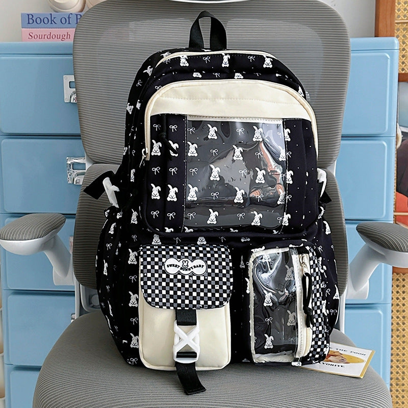 Verspielter Hasen-Themen-Rucksack